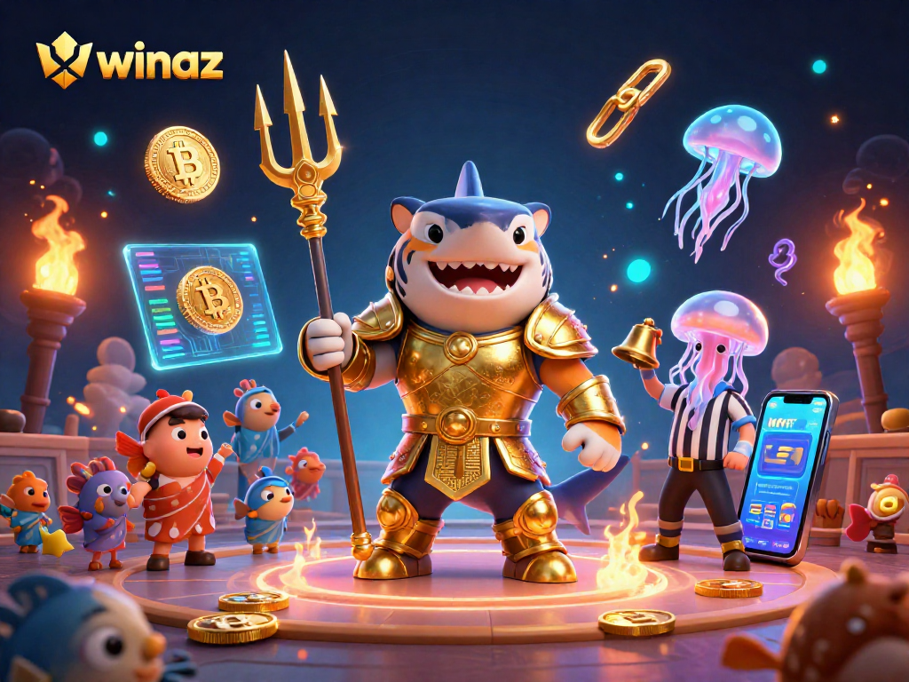 Experience the thrilling winaz casino underwater adventure with a shark gladiator.