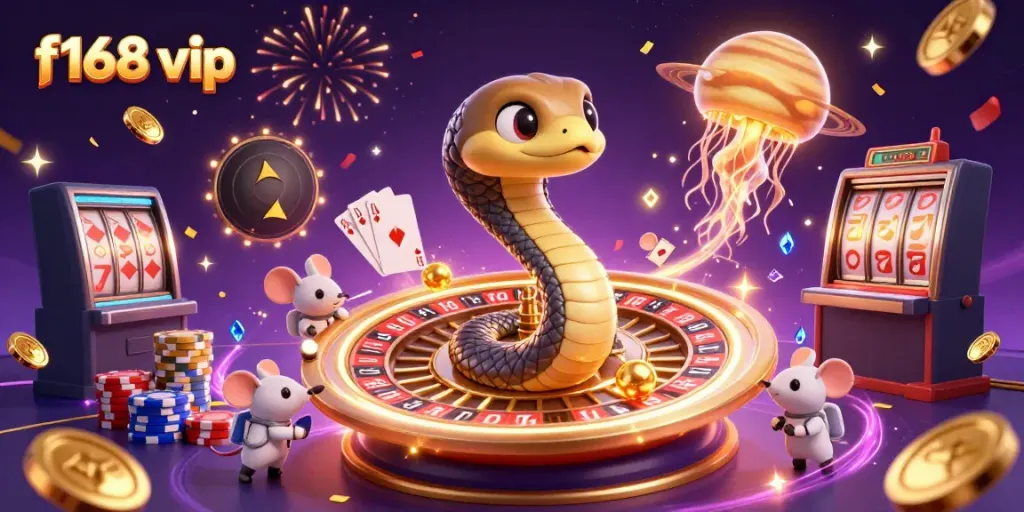 Experience thrilling gameplay with f168 vip at an ultra-detailed cosmic casino featuring rich visuals and vibrant elements.