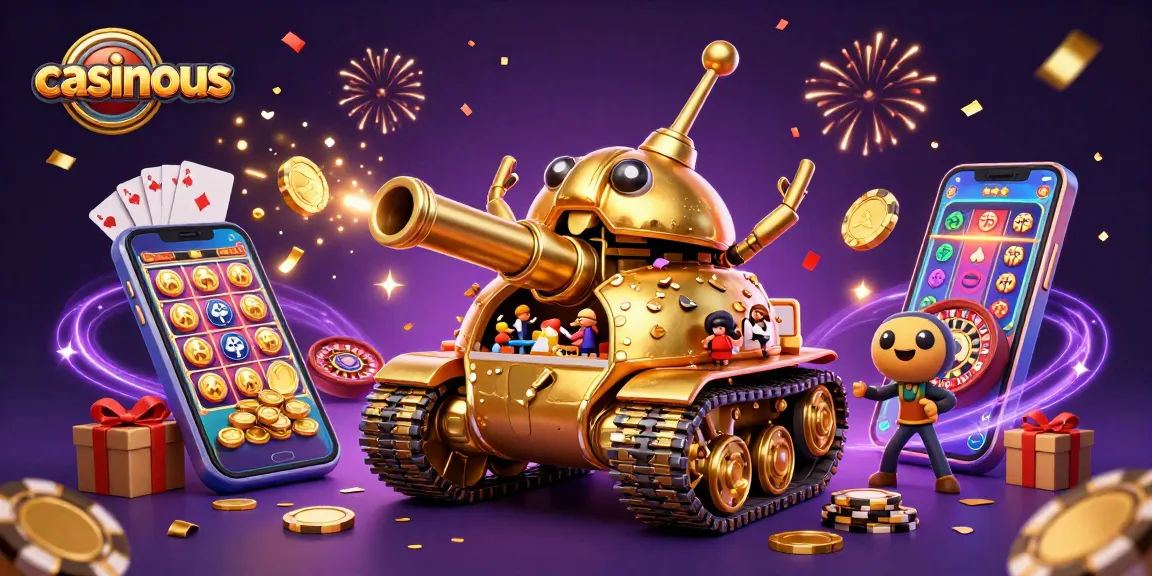 Experience thrilling casino excitement with casinous in a vibrant, dynamic 3D illustration.