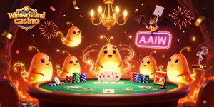 Enjoy immersive fun at winnerislandcasino with vibrant glowworms lighting up a poker table.